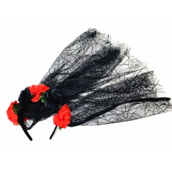 CTH149- Day of Dead Rose Veil
